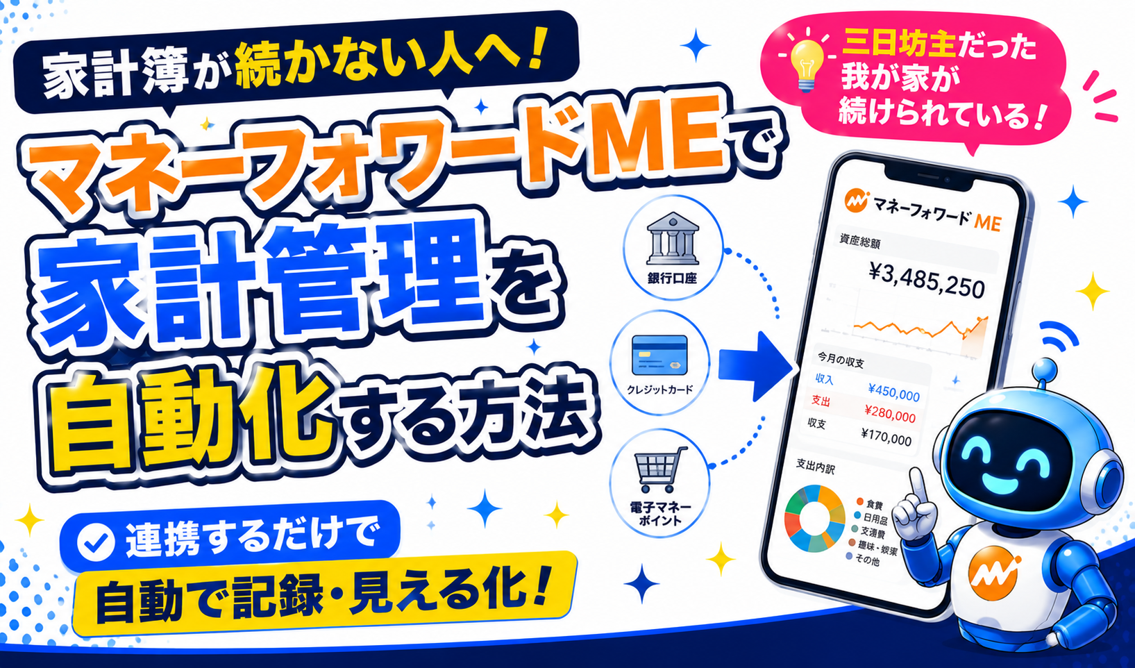 家計簿が続かない人へ！マネーフォワードMEで家計管理を自動化する方法